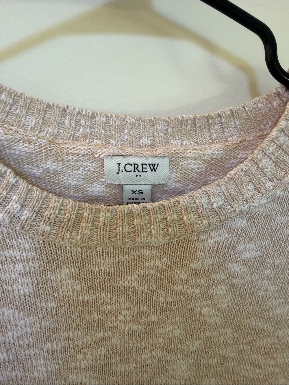 J.Crew Sweater in Heathered Tan and Cream, Size XS